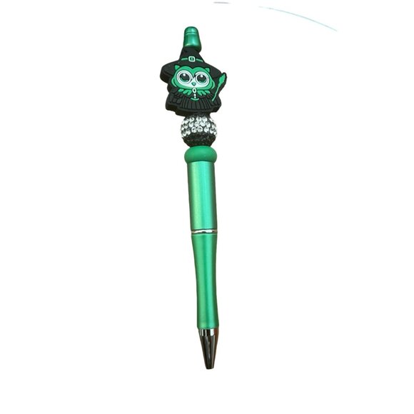 Handmadel Beaded Wicked Glinda and Elphaba Owl Pens Set- 2 extra refills - Picture 5 of 5